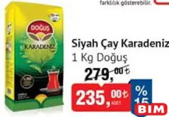 DOĞUŞ SİYAH ÇAY KARADENİZ 1 KG fiyat ve kampanya bilgisi
